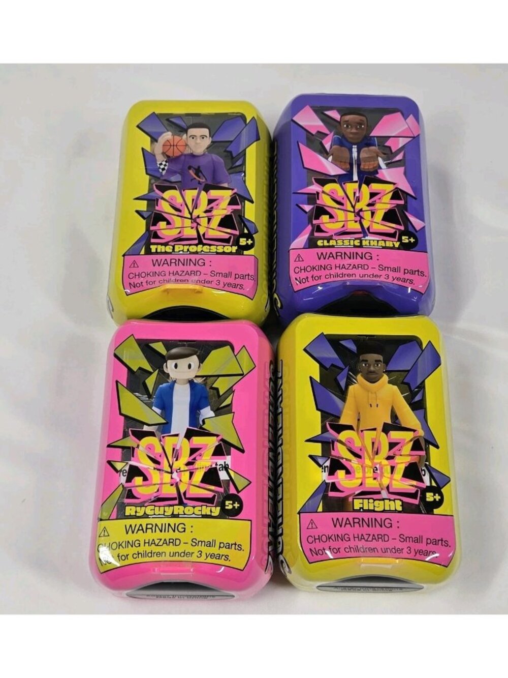 Screen Breakz Figures Lot of 4 RyGuyRocky, Flight, Classic Khaby, The Professor